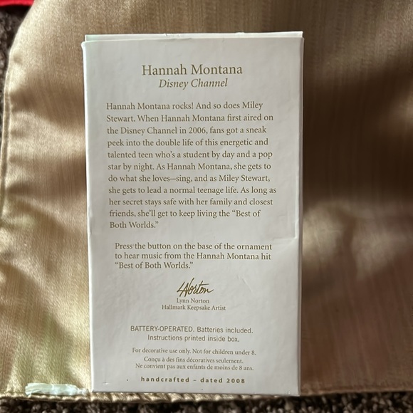 2008 HALLMARK KEEPSAKE;HANNAH MONTANA DISNEY: MAGIC SOUND - Picture 6 of 7